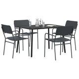 Dining Set 5 pcs Anthracite Steel 3422854