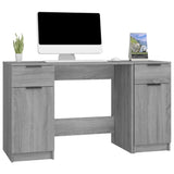 Desk with Side Cabinet Grey Sonoma Engineered Wood 3115914