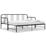 Sofa Bed Frame Black Powder-coated metal 200 x 90 cm mattress size 324752