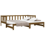 ZNTS Pull-out Day Bed without Mattress Honey Brown 2xcm 814667