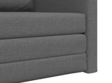 Folding Sofa Bed Dark Grey 74 x 77 x 81 cm Fabric 42030490