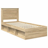 Bed Frame with Headboard Sonoma 90 x 190 cm Solid Pine Wood 3410130