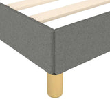 Bed Frame without Mattress Dark Grey 135x190 cm Double Double Fabric 349867