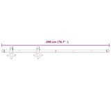 Sliding Door Hardware Kit 200 cm Steel White 151704