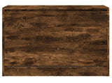 Shoe Cabinet Smoked Oak 80x42x69 cm Engineered Wood 840005