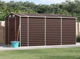 Garden Shed Brown Galvanised Steel 191 x 300 x 198 cm Garden Shed 3188266