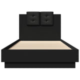 Bed Frame without Mattress Black 100x200 cm 3209934