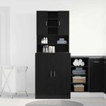 Washing Machine Cabinet 2 pcs Black oak 70.5 x 71.5 x 181.5 cm 3332516