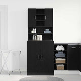 Washing Machine Cabinet 2 pcs Black oak 70.5 x 71.5 x 181.5 cm 3332516