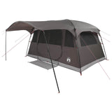 Tunnel Tent Brown Grey 366 x 244 x 198 cm Polyester and Steel 42029016