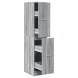 Apothecary Cabinet Grey Sonoma 30x41x144,5 cm Engineered Wood 855174