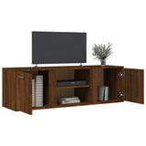 TV Cabinet Brown Oak 120x34x37 cm Engineered Wood 833558