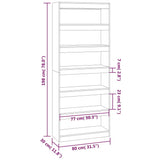 Book Cabinet/Room Divider Smoked Oak 80x30x198 cm Engineered Wood 813626