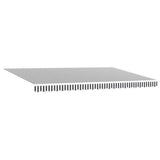 Manual Retractable Awning Anthracite and White 500x300 cm 3310238