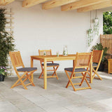 Folding Chair 4 pcs Grey 49 x 57.5 x 92cm Solid Acacia wood 3329122