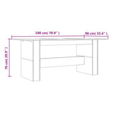 ZNTS Dining Table Grey Sonoma 180x90x76 cm Engineered Wood 838193