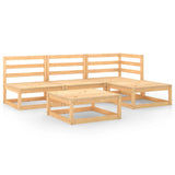 ZNTS 5 Piece Garden Lounge Set Solid Wood Pine 3075489