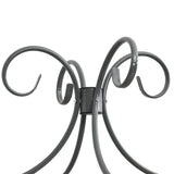 284485 Canopy Bed Frame without Mattress Grey Metal 180x200 cm Super King