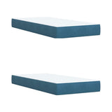Box Spring Bed with Mattress Blue 200x200 cm Velvet 3291012