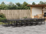 Garden Dining Set Black 3295042