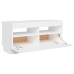 ZNTS TV Cabinet with LED Lights White 80x35x40 cm 804445