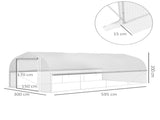 19.5 x 9.8ft Tunnel Greenhouse, with Accessories - White T3398P319954