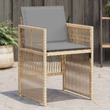 Garden Chairs with Cushions 4 pcs Mix Beige Poly Rattan 364972