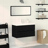 Bathroom Sink Cabinet Black Oak 80 x 39 x 62 cm Engineered Wood 3333142