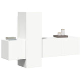 3 Piece TV Cabinet Set White Engineered Wood 3078654
