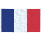 France Flag and Pole 6.23 m Aluminium 3147093