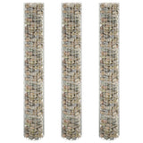 Circular Gabion Raised Beds 3 pcs Galvanised Steel 30x200 cm 152022