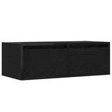 TV Cabinet with LED Lights Black Oak 75x35.5x25 cm 860230