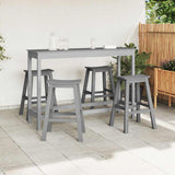 Garden Bar Set 4 pcs Light Grey HDPE 3335806