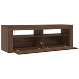 TV Cabinet with LED Lights Brown Oak 120x35x40 cm 815689