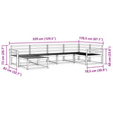 Outdoor Sofa Set 6 pcs Natural Solid Acacia Wood 3367822
