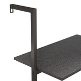 5-Tier Leaning Shelf Black 64x35x185 cm 336387
