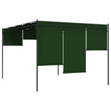 Gazebo 4 x 3 x 2.3 m Green Polyester and Steel 42030539