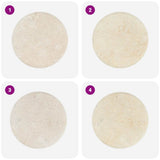 Table Top Cream Marble 50x2.5 cm Table Top Round Minimalist 149192