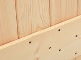 Sliding Door Natural and Black 70 x 210 cm Solid Pine Wood 3445046