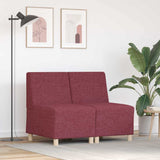 Modular Sofa Unit Armless 2 pcs Red 55 x 74 x 82 cm Fabric 3399751