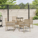Garden Dining Set 5 pcs Beige Poly rattan 3334948