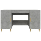 812766 Desk Concrete Grey 140x50x75 cm Engineered Wood