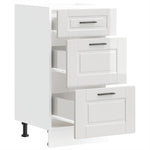 ZNTS Kitchen Base Cabinet Porto High Gloss White Engineered Wood 854222