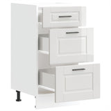 ZNTS Kitchen Base Cabinet Porto High Gloss White Engineered Wood 854222