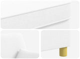 XXL Armchair with Cushions White Fabric 42043514