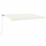Retractable Awning Cream 500 x 300 cm Fabric and Aluminium 3068942