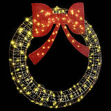 Wreath with 150 LEDs Warm white 121 x 121 x 10 cm PET 42019138