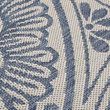 Outdoor Flatweave Rug 200x280 cm Blue Pattern 340833