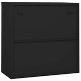 335953 Office Cabinet with Sliding Door Anthracite 90x40x90 cm Steel