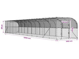 Against Wall Chicken Coop Silver 1200 x 200 x 215 cm 3434740